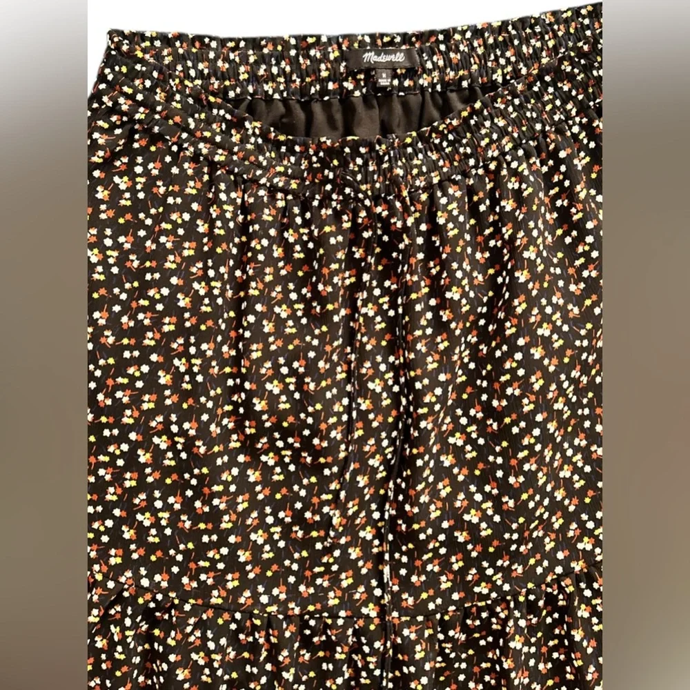 Madewell‎ Black Fall Floral Midi Skirt